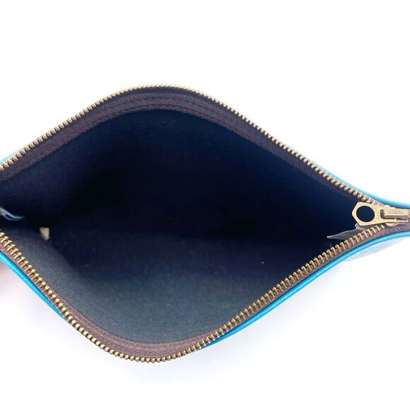 Vintage Bank of Utah Vinyl Zipper Pouch Blue Advertising Deposit Bag Ogden Roy - Picture 7 of 9